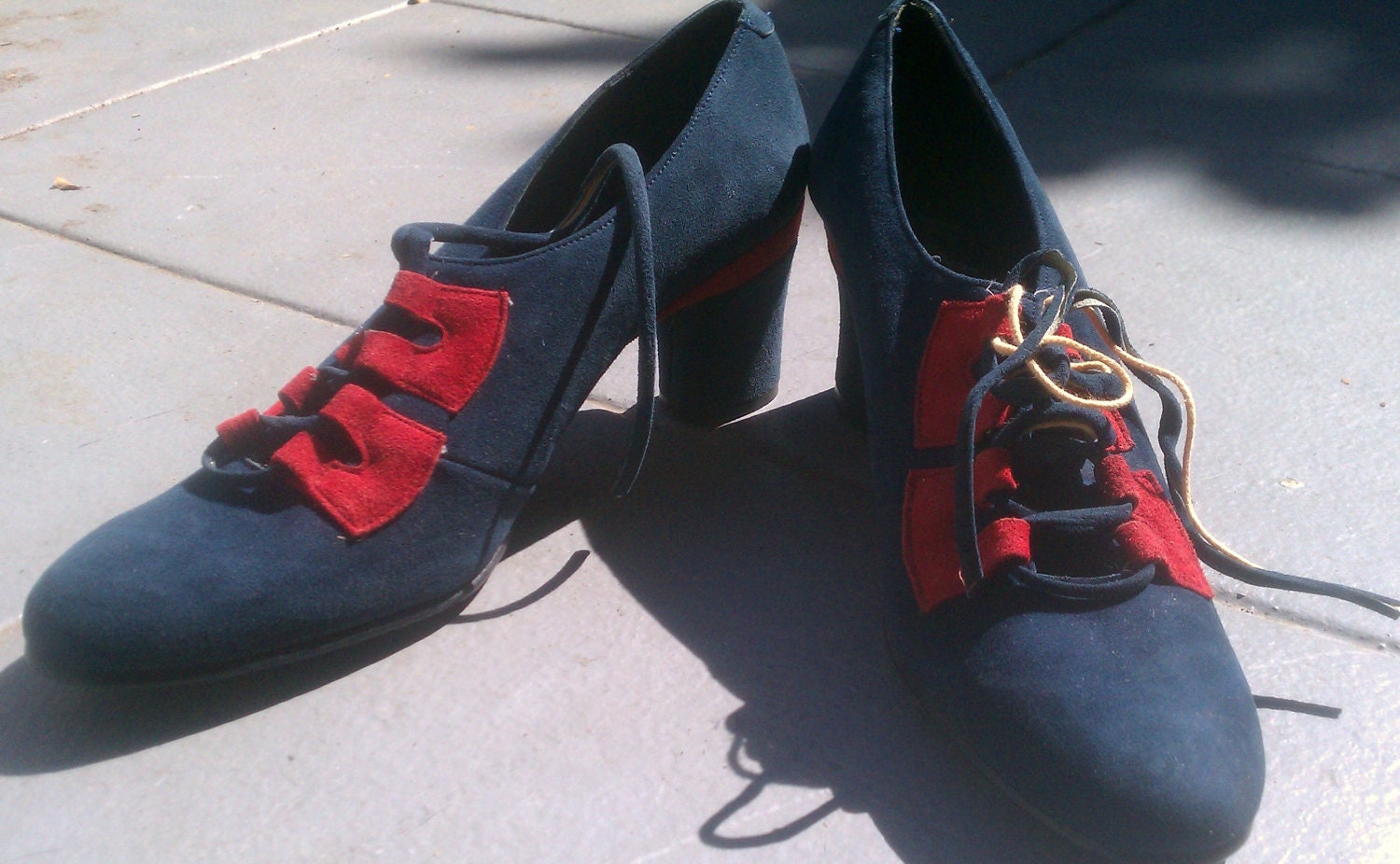 1960's Leather Lace Up Heels