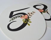Wedding Table Numbers Set of 12 Choose your color/Oval