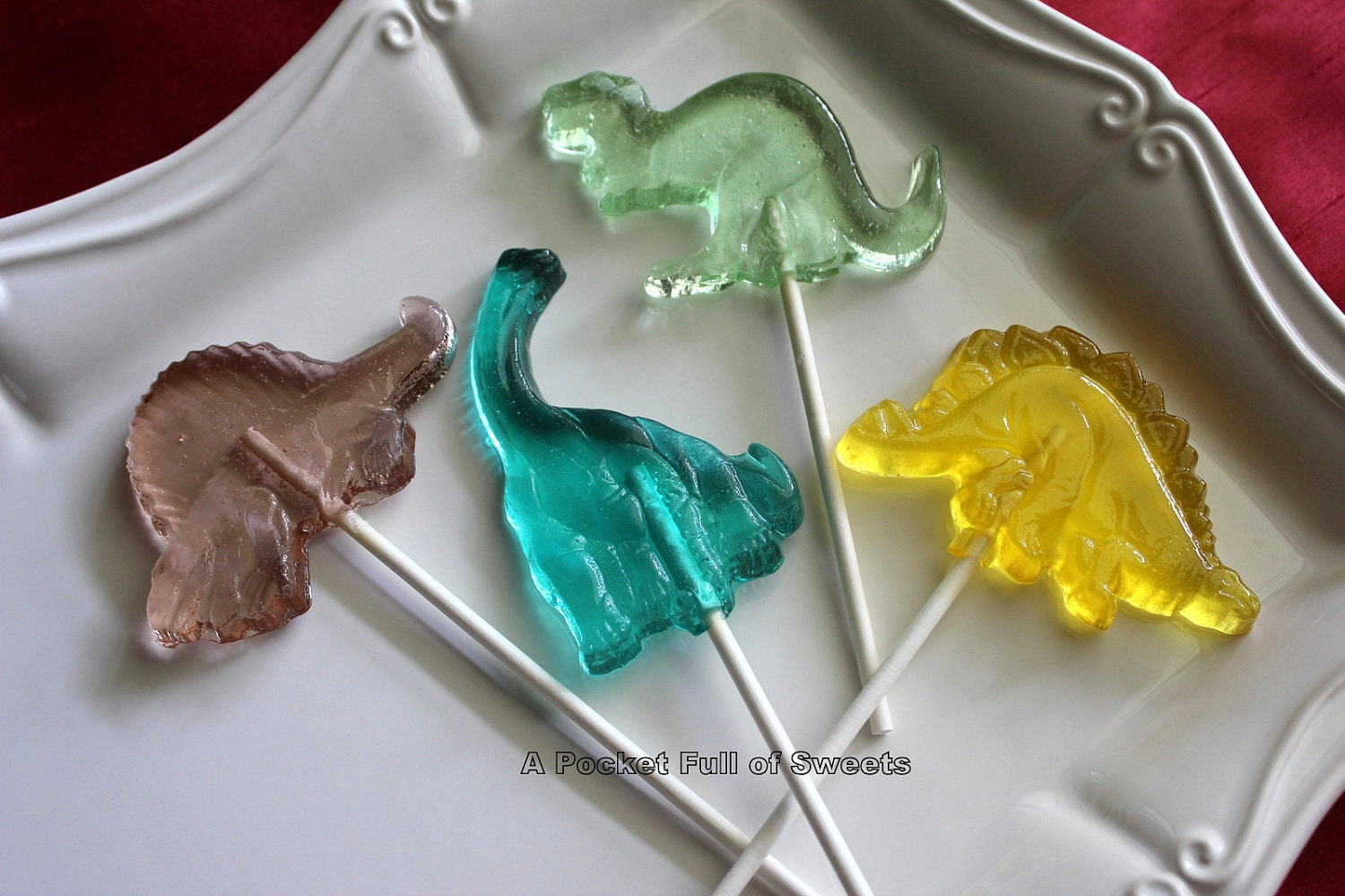 Dinosaur Party Favors Barley Sugar Lollipops Suckers Candy Boys Birthday Party Baby Shower Favors