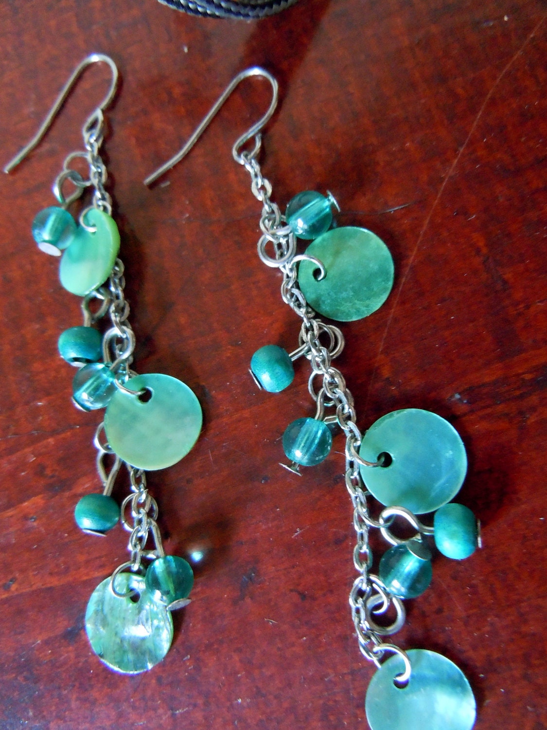 Aqua Dangle Earrings
