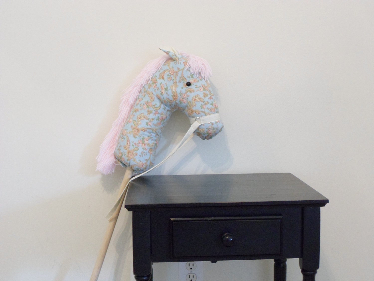 Stick Pony, Hobby Horse, Pony Party, Horse on a stick, Light Blue Moda Faded Memories