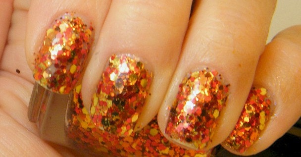 Autumn Leaves: hand mixed glitter nail polish Full size .5 oz. Coco Allure - CocoAllurePolish