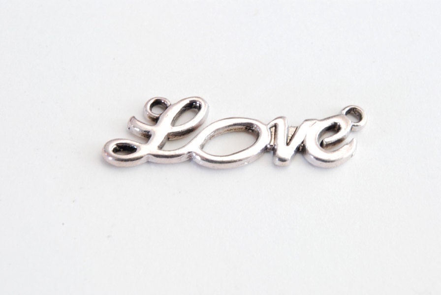Silver Love Charm - 10 pieces