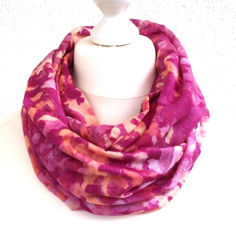 Pink Infinity Scarf Hot Animal Womens Neck Scarf