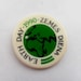 Earth day plastic pin badge Soviet era 1990s Soviet Latvia collectible