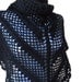 black mohair crochet triangle shawl