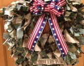 USMC  Woodland Cammie Wreath