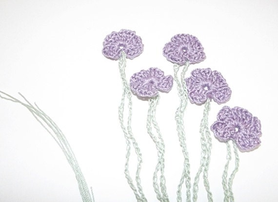 Crochet Cotton Flowers Gift and Favor Tags Package Decoration Soap Embellishment accessories supplies