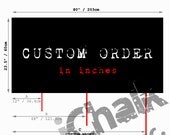 CUSTOM ORDER in inches - Chalkboard Wall Decal for Home or Office - Large Blackboard Vinyl Chalk Blackboard Wall Decal Sticker
