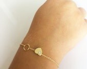 Gold Child Braceled Baby Bracelet Gold Heart Bracelet 14kt Gold Filled