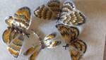 Tiger Butterflies Set of 4,hand painted