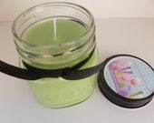 Bamboo and White Grapefruit 8 oz. Mason Jar Soy Blend Candle Highly Scented Green Candle