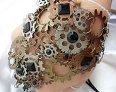 Steampunk Gear Maille Ring and Bracelet Combo
