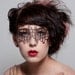 Black Organza Mask/ fantasy/ lingerie/ steam punk/ steampunk/ gothic/ vamp/ lace /Halloween