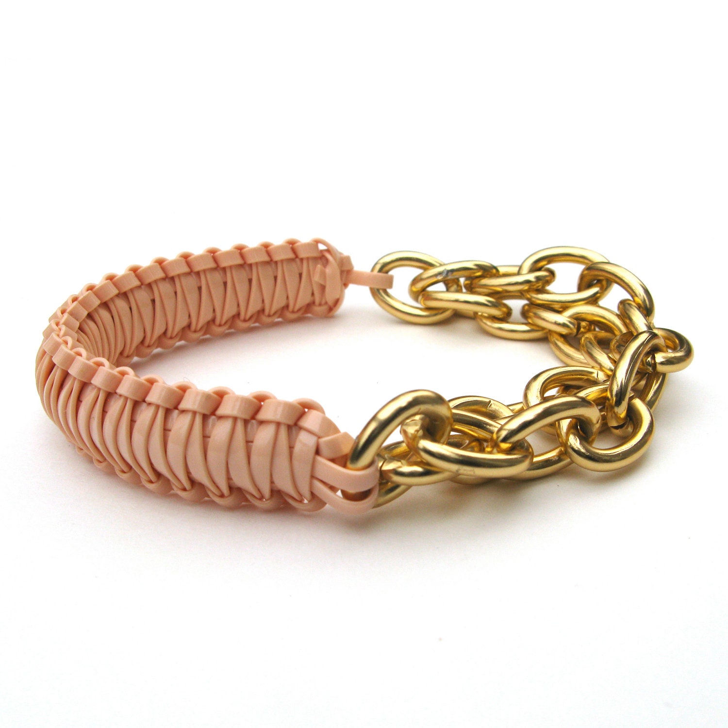 Arm Candy Boardwalk - Charley Bracelet - Lights Collection (Cream Cobra Bracelet) Arm Candy Gold Silver Chain Bangle