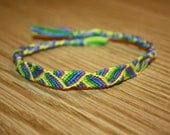 Handmade 10-string multi-colored candy ribbon friendship bracelet