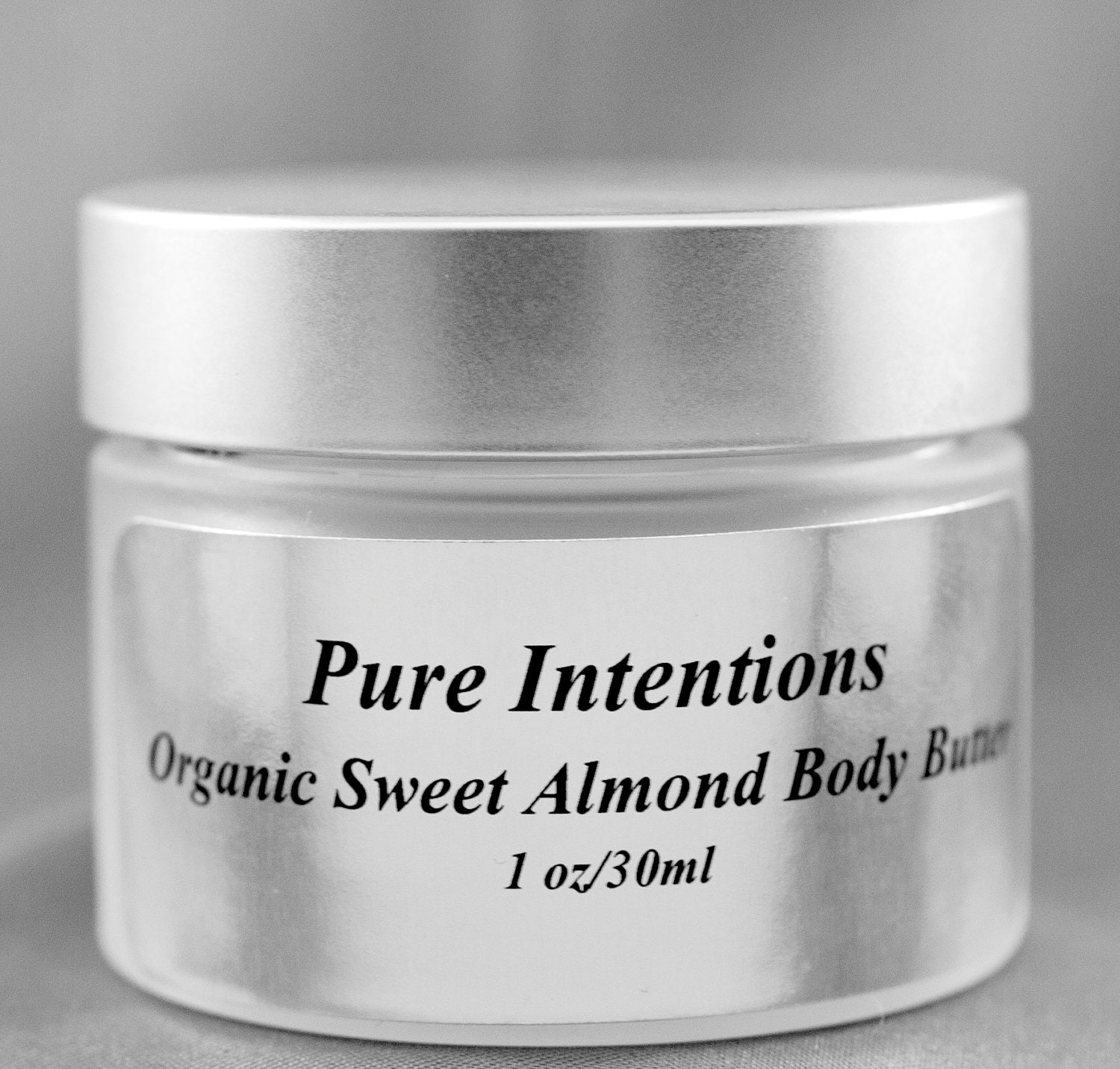 Hand & Body Butter Lotion - Unscented Organic Sweet Almond Oil Skin Care - Smooth and Silky - Concentrated Skin Hydration - Sensitive Skin