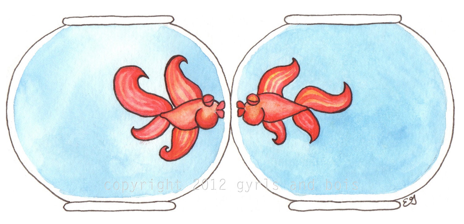 Love Knows No Boundaries  (An original watercolor illustration) - A statement in support of gay and lesbian marriage rights.