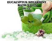 Eucalyptus Spearmint Bath Salts 16 oz. - Pure Essential Oils - Skin Care - Bath And Body Products - Aromatherapy - Sea Salt Bath