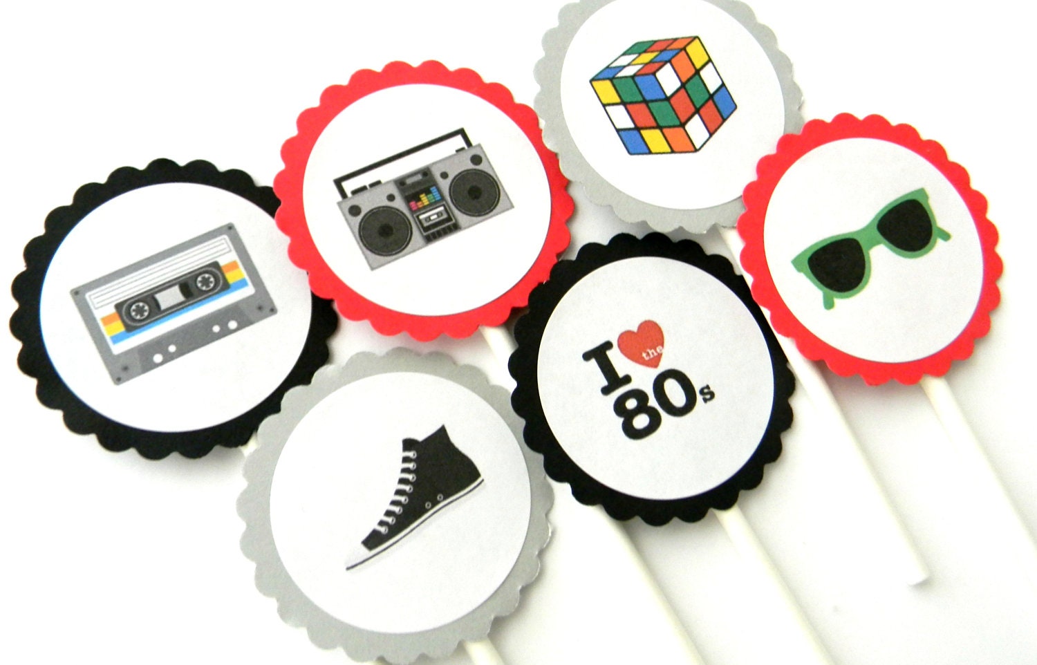12 Awesome 80s Cupcake Toppers - thepartypenguin
