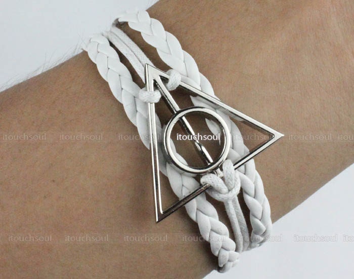 jewelry bracelet deathly hallows bracelet silver deathly hallows charm rope bracelet ,Harry potter