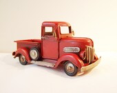 Scarlet  pick- up truck, retro , collectible, spare tires