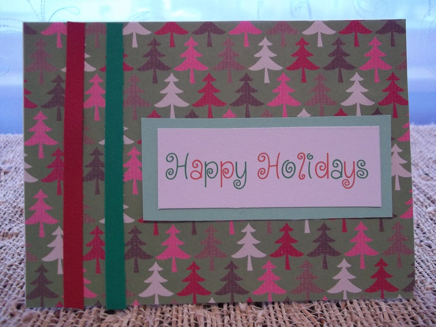 SET OF 6 Handmade Christmas Holiday Cards