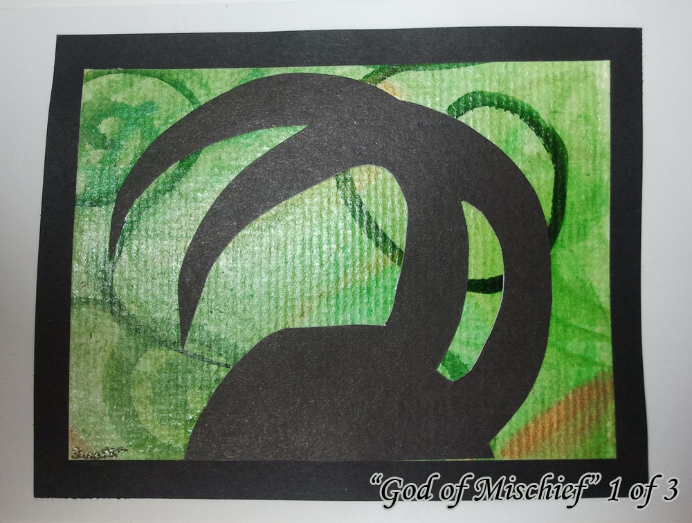 Avengers Loki Inspired "God of Mischief" Limited Edition Note Card 1 of 3
