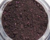 Eye shadow "Brown with maroon sparkle" Natural mineral make up VEGAN