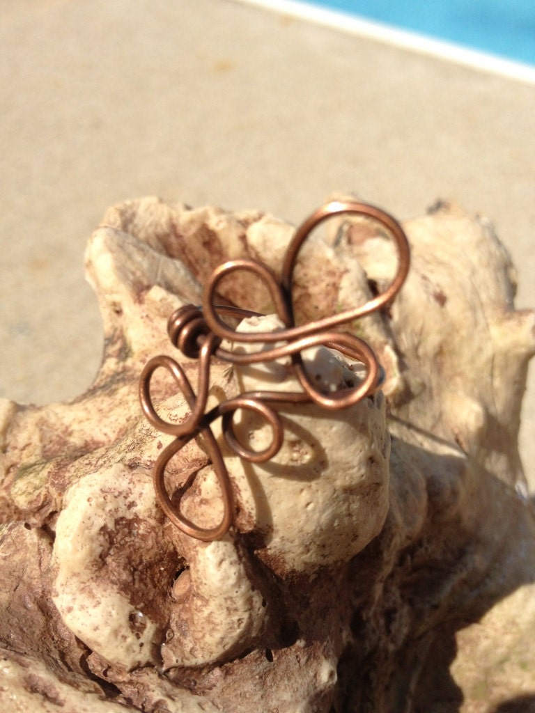 Fun, Funky and Artistic copper wirewrapped ring
