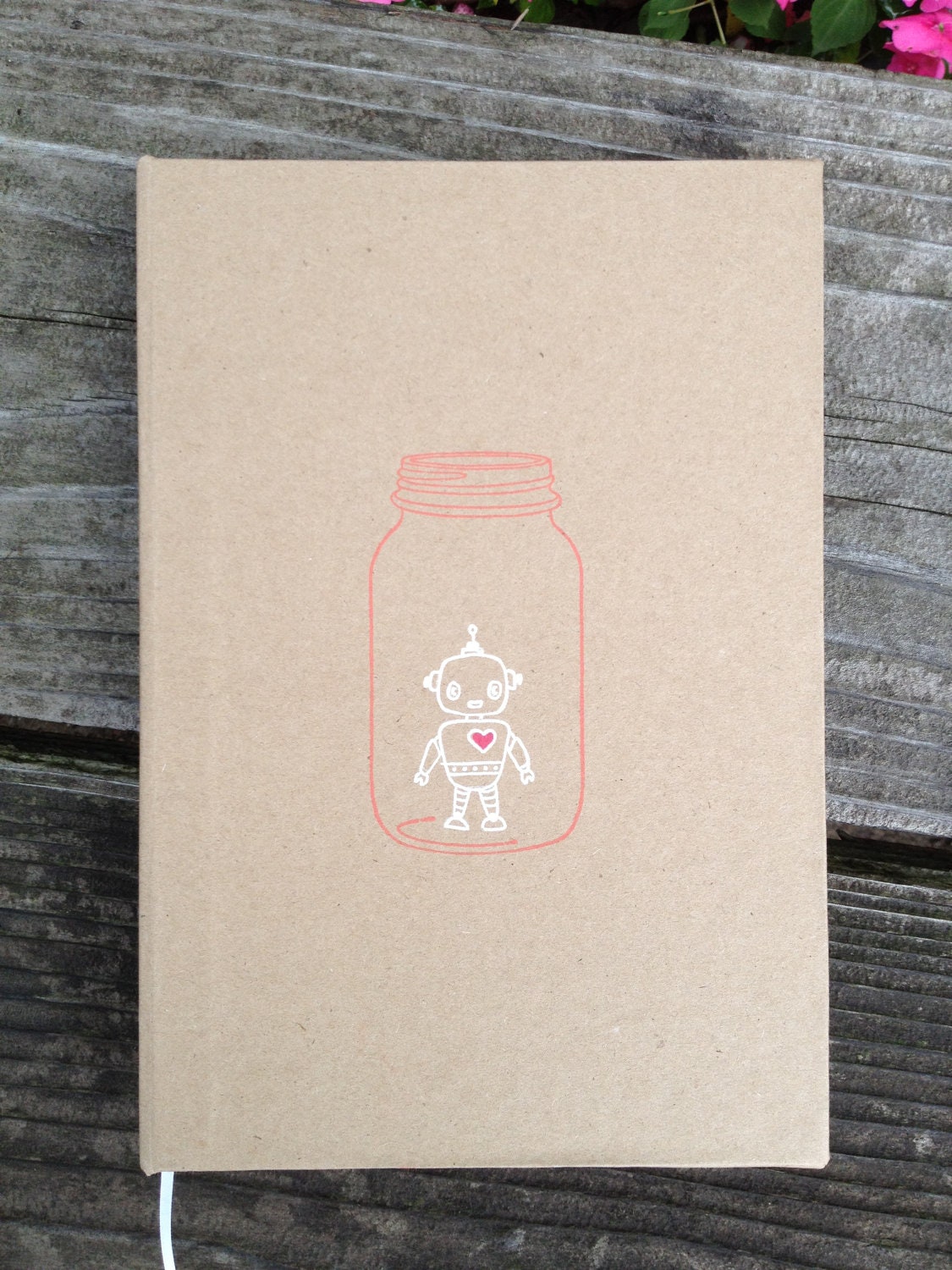 Handmade, Eco-Friendly Robot in Jar Notebook/Journal