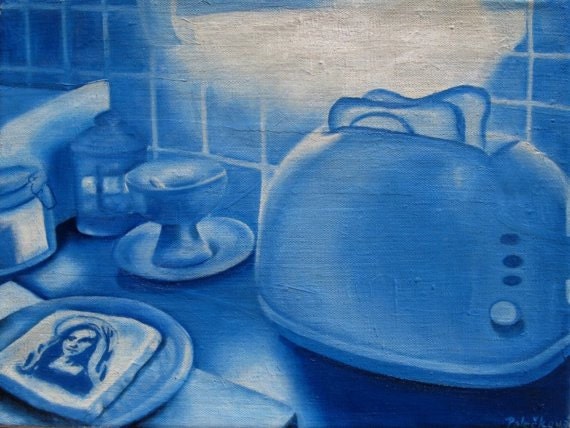 Virgin Mary Toast Original Oil Painting