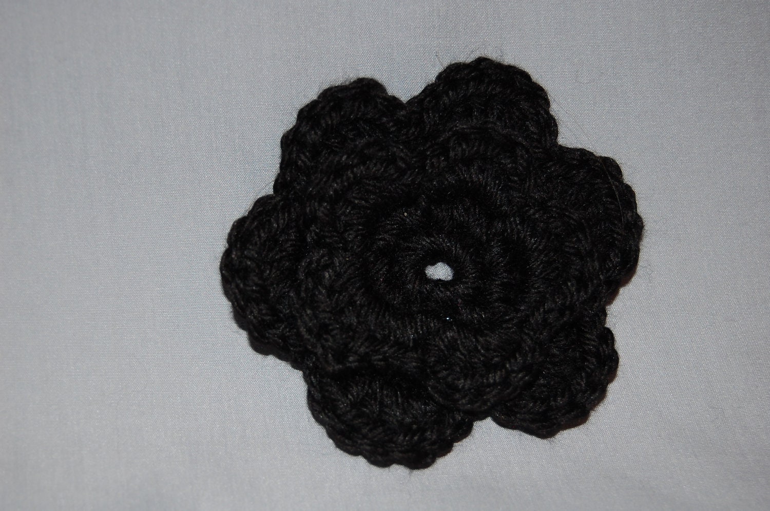 Black Crocheted Flower
