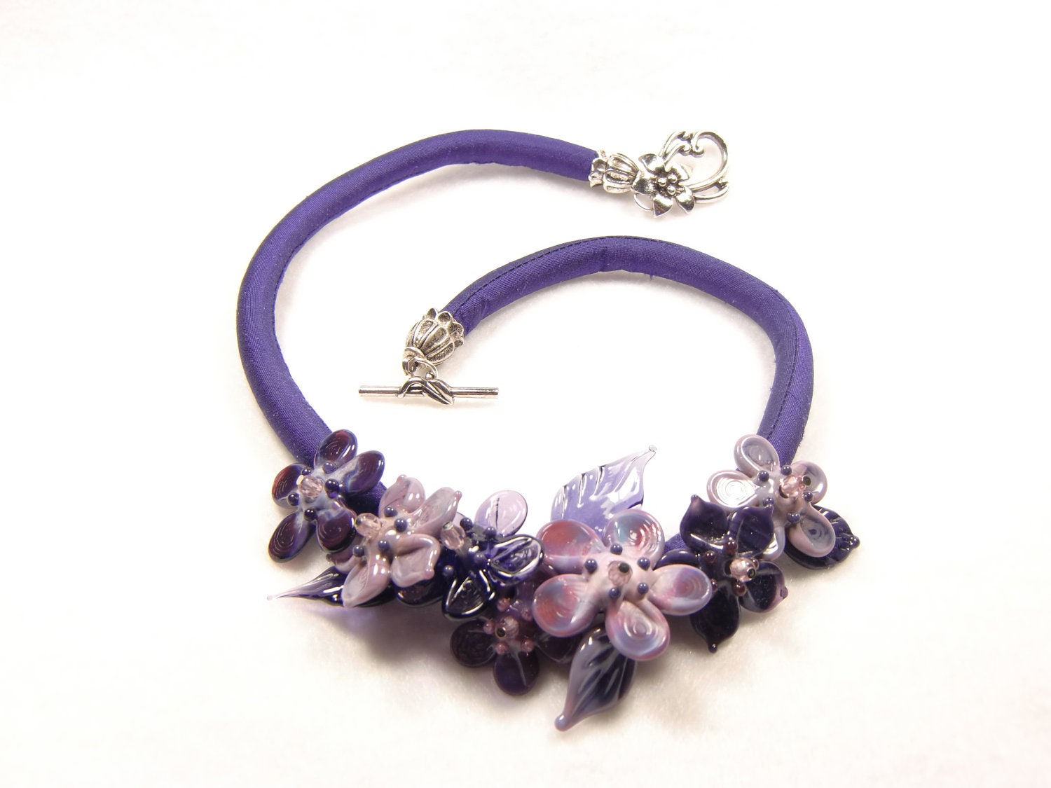purple bead necklace