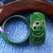 Free shipping - Natural light green jadeite jade charm fashion jadeite openwork jade ring (us 6 - 12)