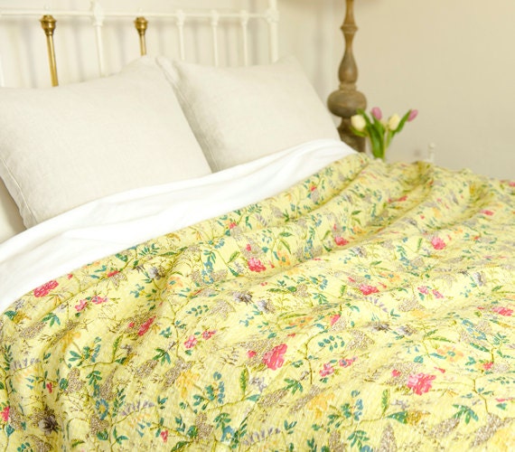 Lime Paradise Bedspread or Throw - Single, Double, King, Super King