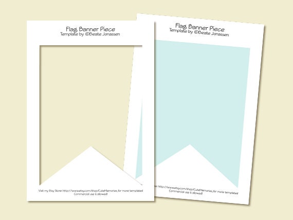 Instant Download DIY Party template - Flag Banner Il_170x135