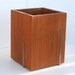 Modern Planter, Teak and stainless steel planter