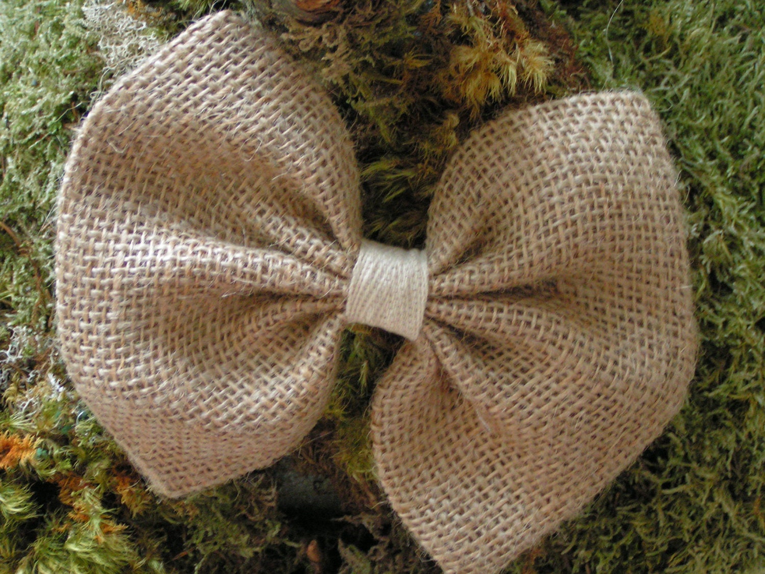natural color burlap hair bow for teens women french barrette bow clip ivory color burlap