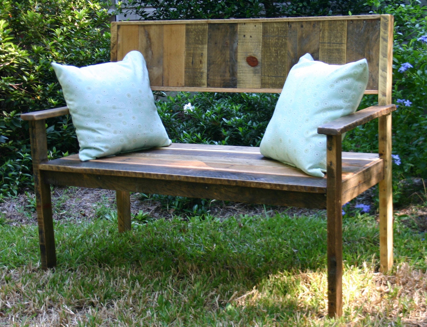 reclaimed wood outdoor bench garden bench
