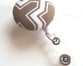 Retractable ID BADGE Reel Holder, Lanyard-Cute Brown White X