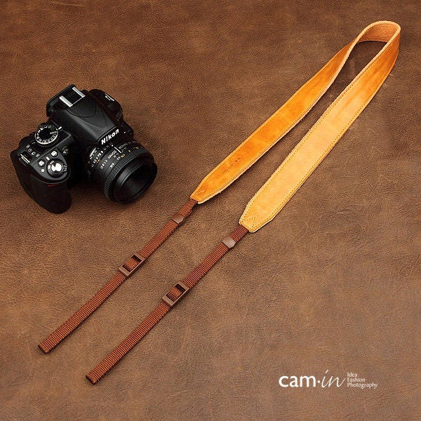 Cam-in - Handmade DSLR  Leather Camera Strap - CAM2293