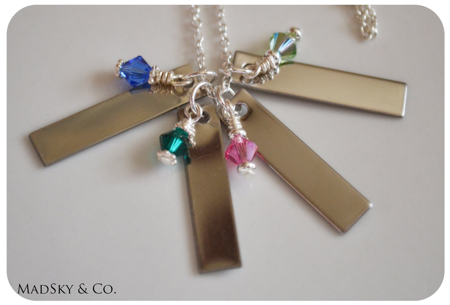Buy birthstone jewelry for grandmothers - Personalized Birthstone Jewelry - Custom Hand Stamped Necklace - Mothers Kids Grandmothers Godmothers Gift For Her
