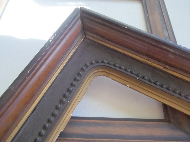 Vintage Civil War Frame, Antique, Unique and Ornate Frame, Rustic Black, Home Decor, Gift, Metal