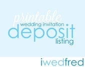 Printable Wedding Invitation Deposit