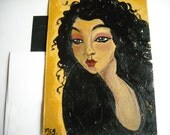 Naturally Beautiful, Original Postcard Sized Painting figurative ArT