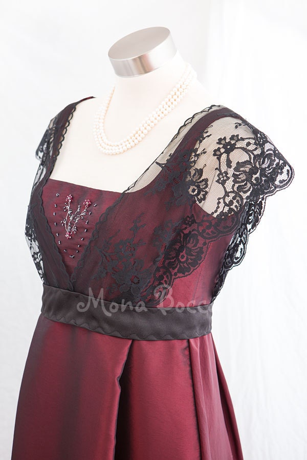 Edwardian plus size Dress HANDMADE to ORDER in England Titanic Downton Abbey vintage styled with lace and Swarovski crystals