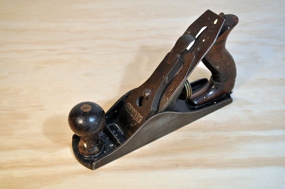Vintage Stanley Bailey Wood Plane No. 3 by McDonaldandSons on Etsy