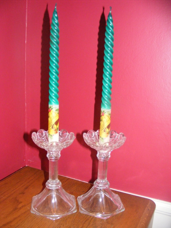Elegant Vintage Twisted Christmas Taper Candles With by GinkgoWay