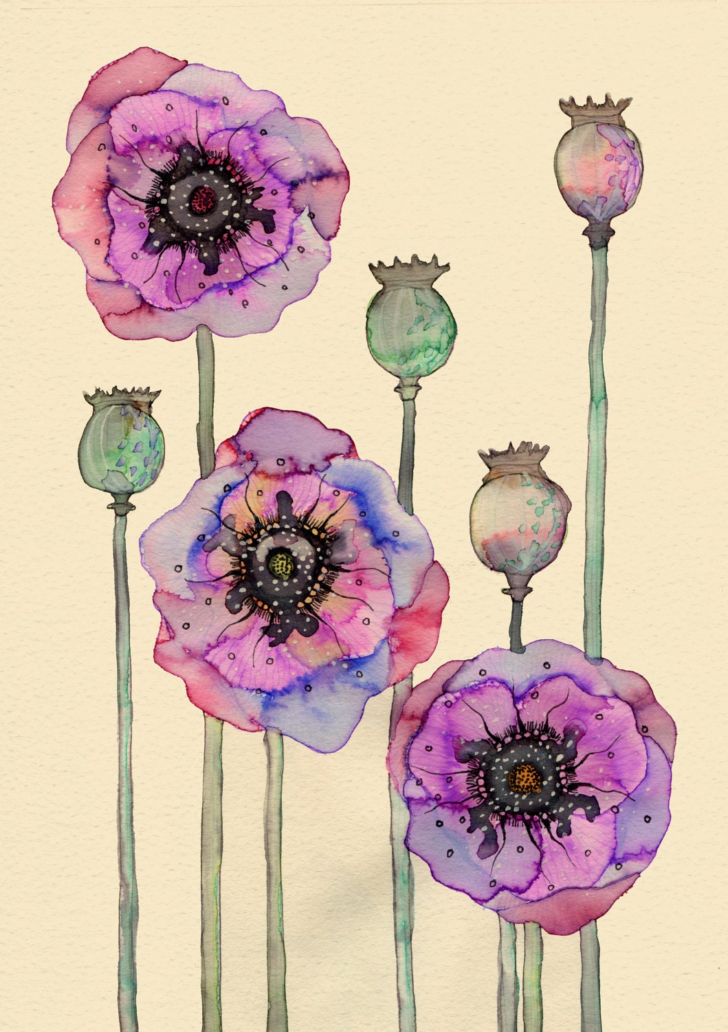 Wild Poppies 12" x 16"